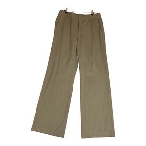 Lauren Ralph Lauren Tan Wool Wide Leg Trouser Size 10